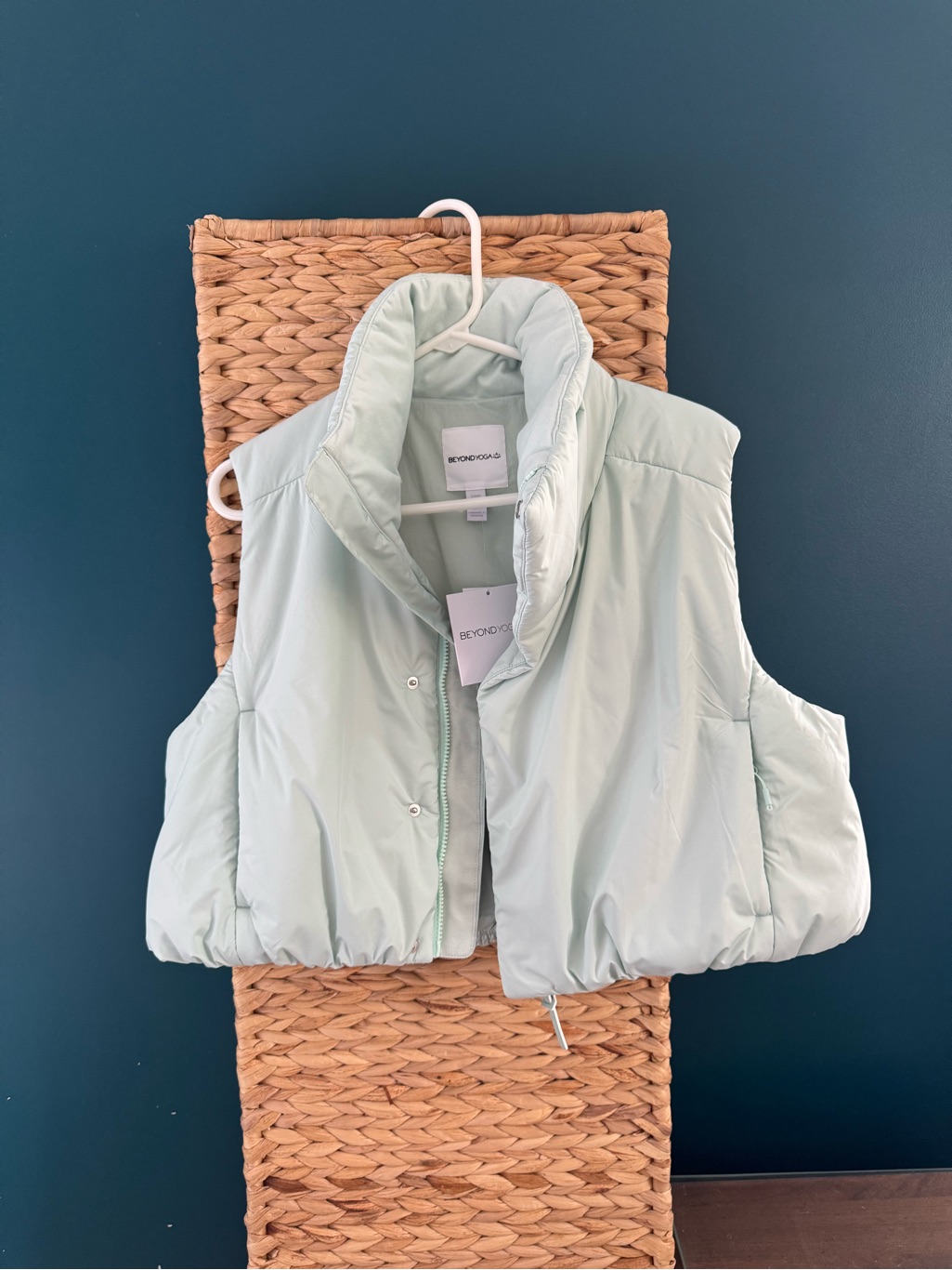 Beyond Yoga Soft Mint Quilted Puffer Vest